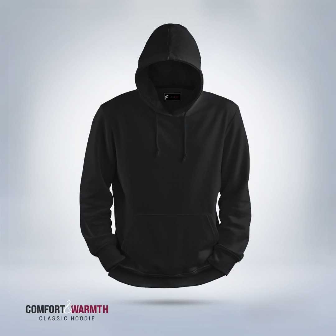 Solid,Premium,Hoodie,[,Black,]